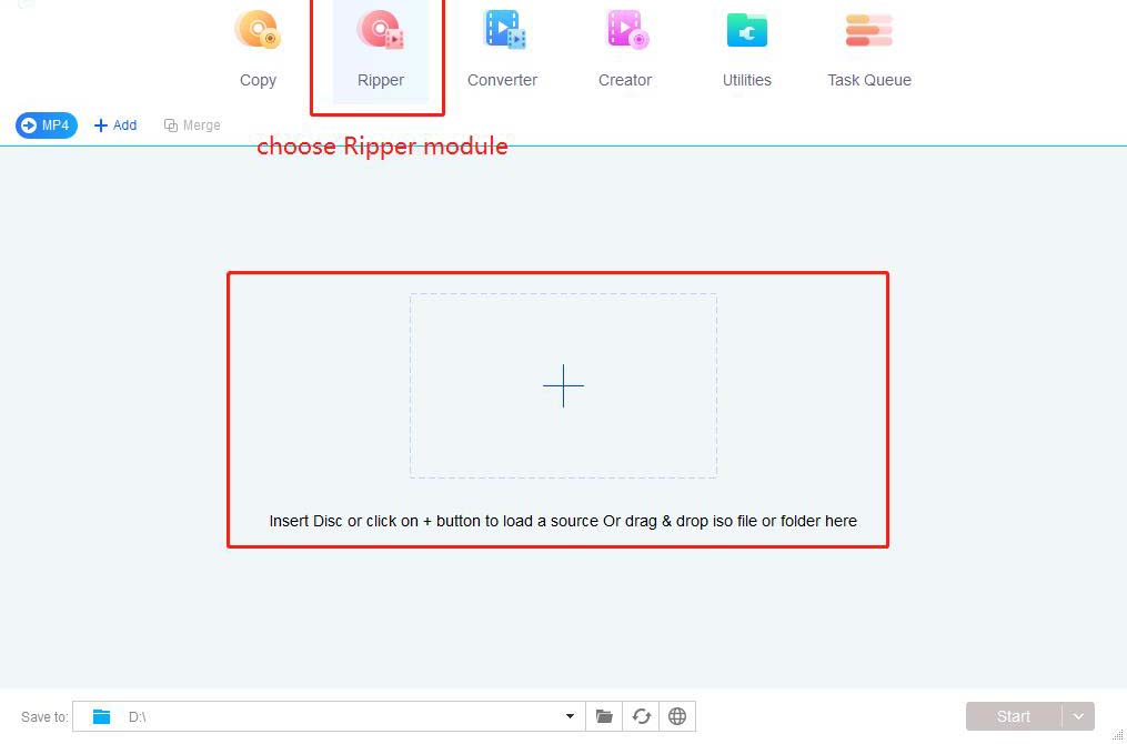Step1 of ripping and converting DVD to WMV
